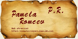 Pamela Romčev vizit kartica